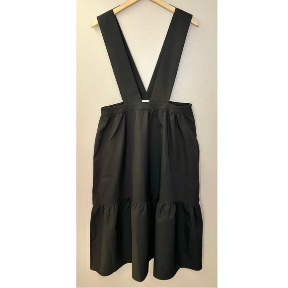 NWT Hayden LA Black Pinafore Jumper Tiered Midi Dress - Picture 2 of 9
